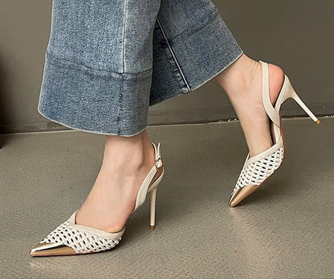New Fashion hollow woven slim Heels CODE: KAR4666