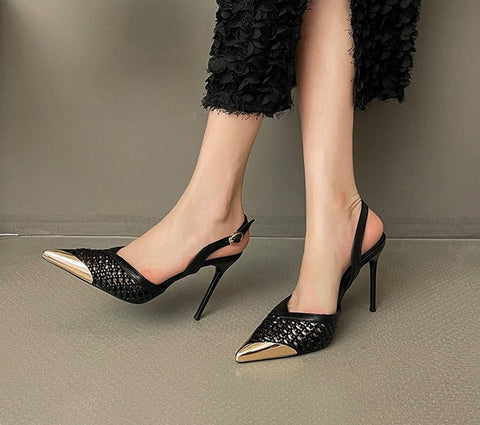 New Fashion hollow woven slim Heels CODE: KAR4666