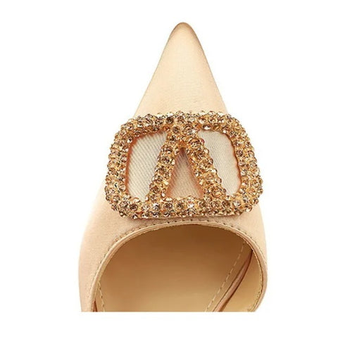 New High Cut Out Buckle Pointed Toe Heels CODE: KAR4667