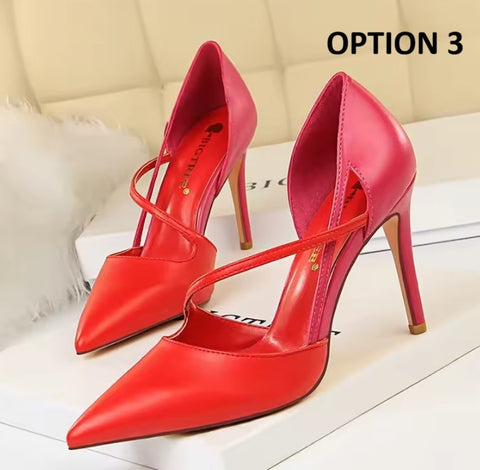 New Pointed Toe Ankle Strap High Heels CODE: KAR4670