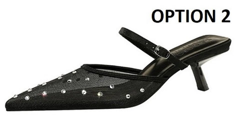 New Fashion Elegant Mesh Lace Pointed Toe Thin Heel CODE: KAR4671