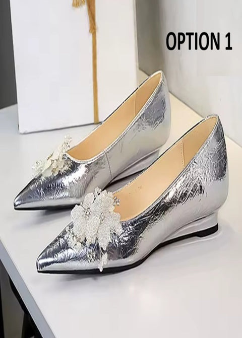 New Pointed Toe Fashion Flower Pumps Heels CODE: KAR4673