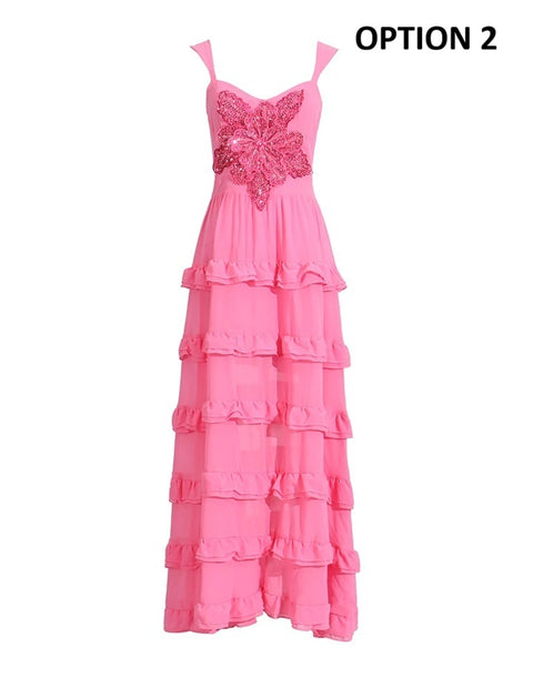 New Square Collar Sleeveless Patchwork Backless Long Dress CODE: KAR4690