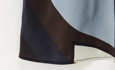 New Fashion Versatile Print Short-sleeved Long Midi Dress CODE: KAR4697