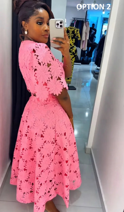 New Fashion Flower Tops And Skirts Two-piece Set CODE: KAR4702