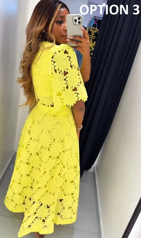 New Fashion Flower Tops And Skirts Two-piece Set CODE: KAR4702