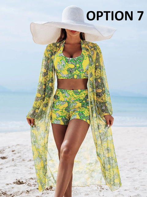 New Fashion Floral Print 3-Piece Swimwear CODE: KAR4709