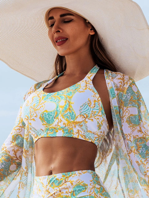 New Fashion Floral Print 3-Piece Swimwear CODE: KAR4709
