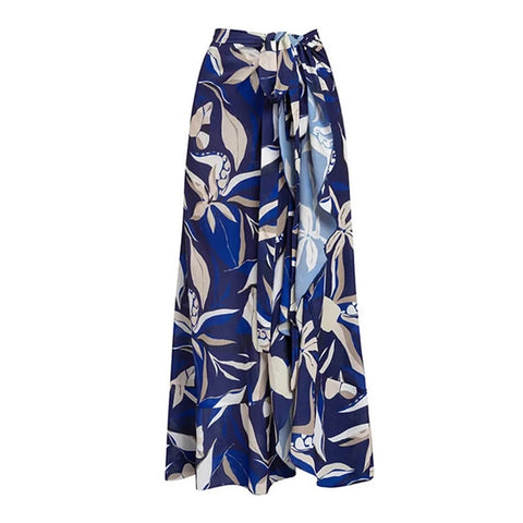 New fashion Ruffle Edge Hollow Strap Printed Swimsuit CODE: KAR4714