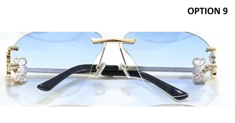 New Special-shaped Oversized Rimless Sunglasses CODE: KAR4715