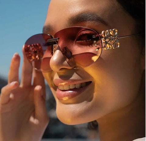 New Special-shaped Oversized Rimless Sunglasses CODE: KAR4715