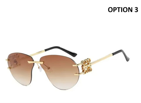 New Special-shaped Oversized Rimless Sunglasses CODE: KAR4715