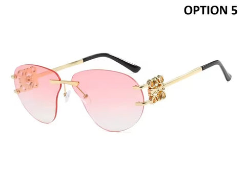 New Special-shaped Oversized Rimless Sunglasses CODE: KAR4715