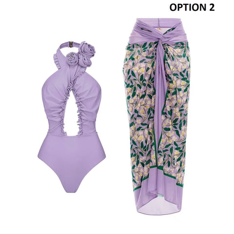 New Floral Ruffle Printed Push Up Swimwear Bikini Set CODE: KAR4917