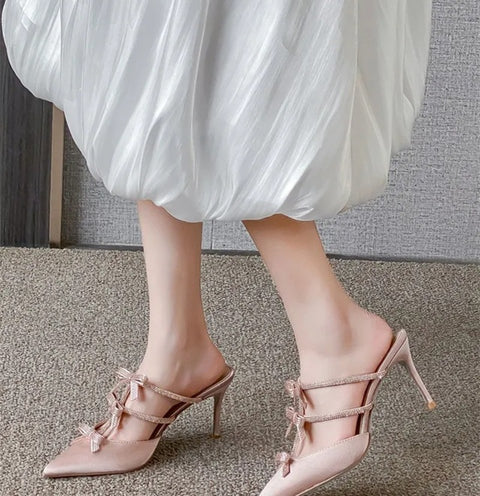 New Luxury Rhinestones Bowknot Pointed toe Wedding Heels CODE: KAR4719