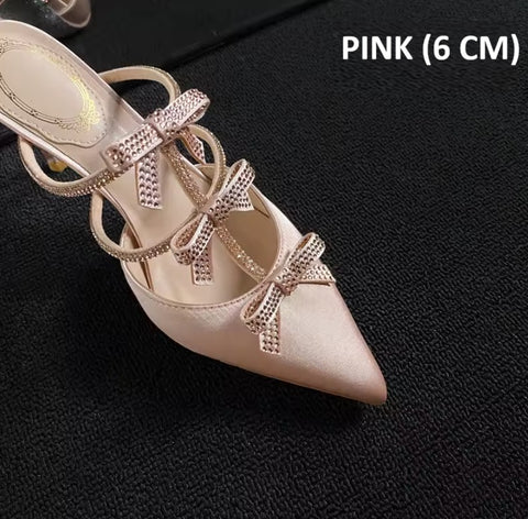 New Luxury Rhinestones Bowknot Pointed toe Wedding Heels CODE: KAR4719