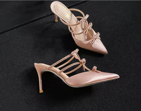 New Luxury Rhinestones Bowknot Pointed toe Wedding Heels CODE: KAR4719
