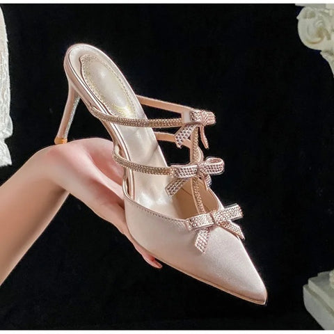 New Luxury Rhinestones Bowknot Pointed toe Wedding Heels CODE: KAR4719