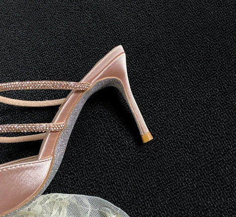 New Luxury Rhinestones Bowknot Pointed toe Wedding Heels CODE: KAR4719