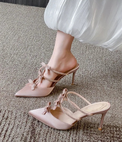 New Luxury Rhinestones Bowknot Pointed toe Wedding Heels CODE: KAR4719