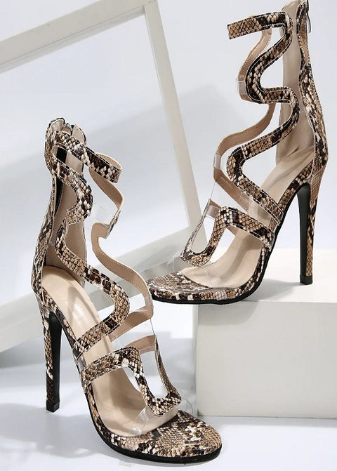 New Fashion Plus Size Snake slim High Heels CODE: KAR4721