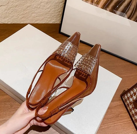 New Luxury Rhinestones Transparent High Party Heels CODE: KAR4724