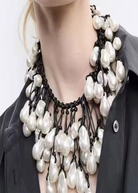 New Baroque style trendy hand woven rope knot necklace CODE: KAR4729