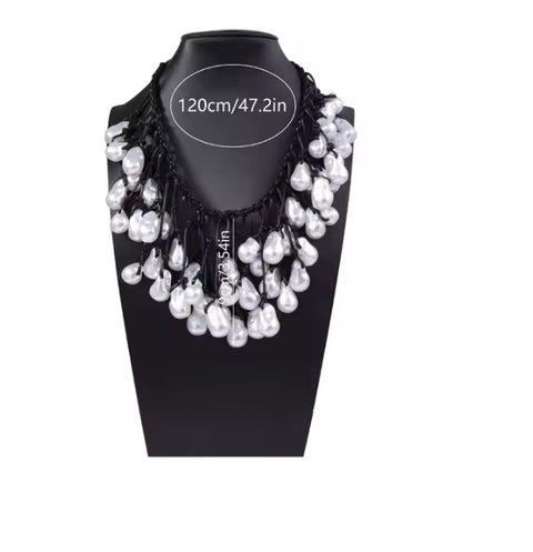 New Baroque style trendy hand woven rope knot necklace CODE: KAR4729