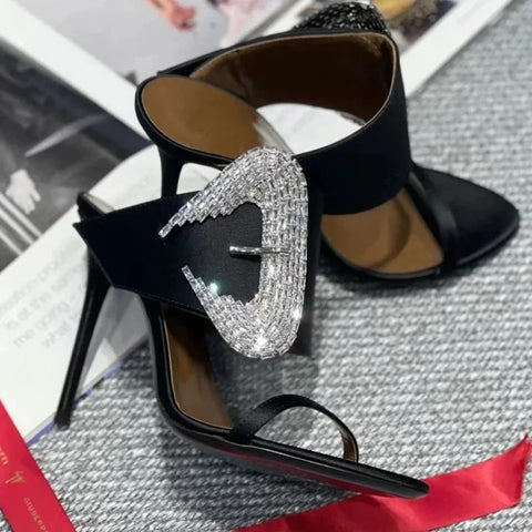 New Pointed-Toe,Thin-Heeled Silk High Heels CODE: KAR4733