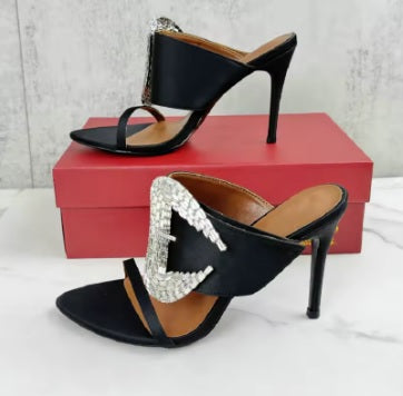 New Pointed-Toe,Thin-Heeled Silk High Heels CODE: KAR4733