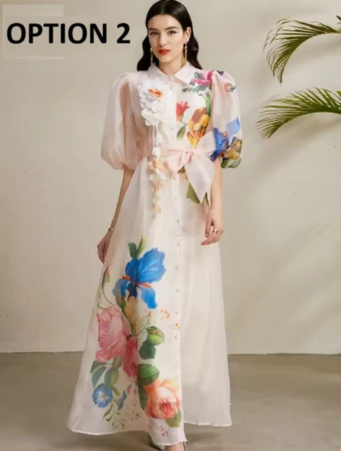 New Han Queen Boho Print Evening Party Long Dress CODE: KAR4744