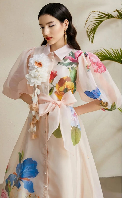 New Han Queen Boho Print Evening Party Long Dress CODE: KAR4744