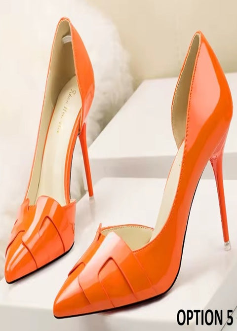 New Fashion Pumps Side Cut-Outs Shallow High Heels CODE: KAR4753