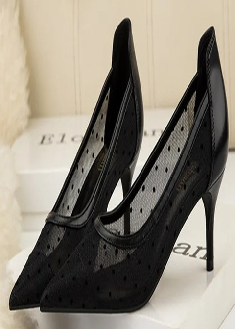 New Sexy Polka Dot Pointed Toe Comfort Thin Heels CODE: KAR4755