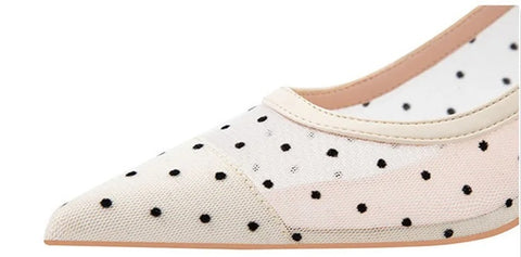 New Sexy Polka Dot Pointed Toe Comfort Thin Heels CODE: KAR4755