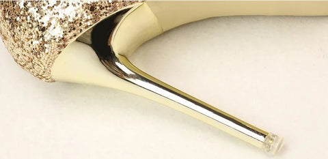 New pointed toe shallow side sequin wedding high-heeled Sandal CODE: KAR4756