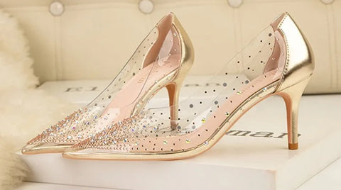 Sexy Transparent Crystal Pumps Autumn High Heels CODE: KAR4757