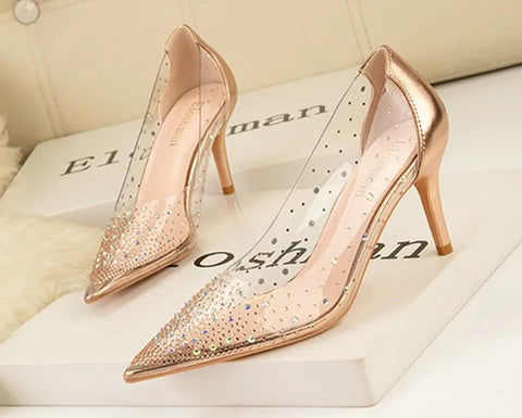 Sexy Transparent Crystal Pumps Autumn High Heels CODE: KAR4757