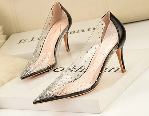 Sexy Transparent Crystal Pumps Autumn High Heels CODE: KAR4757
