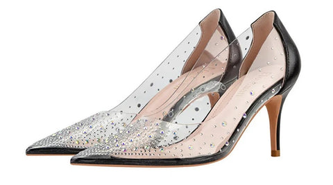 Sexy Transparent Crystal Pumps Autumn High Heels CODE: KAR4757