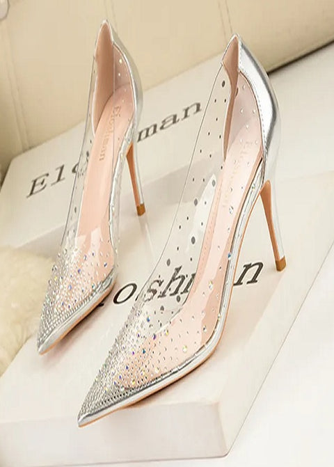 Sexy Transparent Crystal Pumps Autumn High Heels CODE: KAR4757