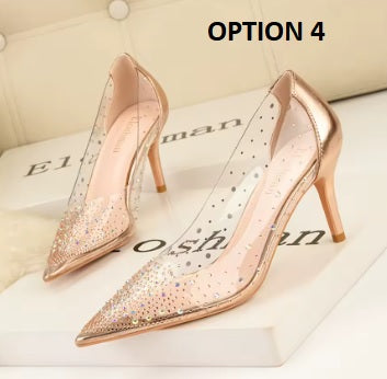 Sexy Transparent Crystal Pumps Autumn High Heels CODE: KAR4757