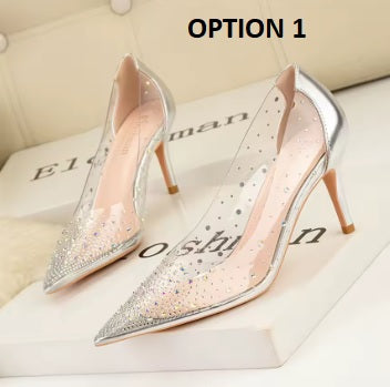Sexy Transparent Crystal Pumps Autumn High Heels CODE: KAR4757