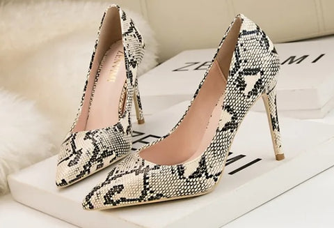Fashion Snake Pattern High Heels CODE: KAR4758