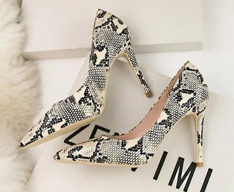 Fashion Snake Pattern High Heels CODE: KAR4758