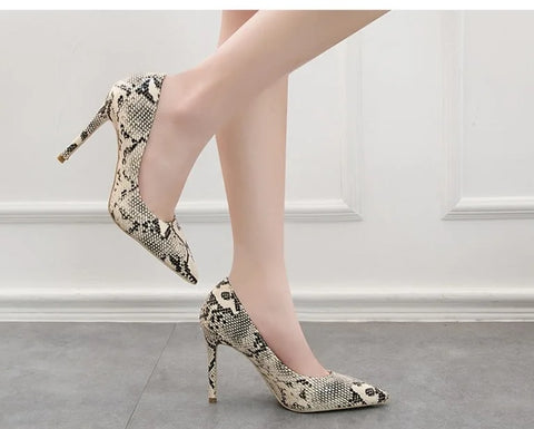 Fashion Snake Pattern High Heels CODE: KAR4758