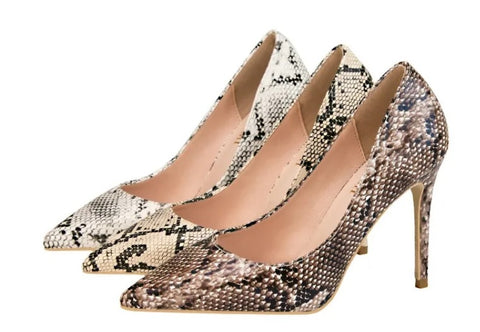 Fashion Snake Pattern High Heels CODE: KAR4758