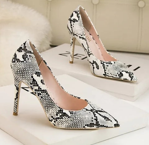 Fashion Snake Pattern High Heels CODE: KAR4758