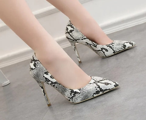 Fashion Snake Pattern High Heels CODE: KAR4758