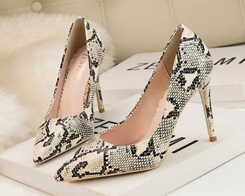 Fashion Snake Pattern High Heels CODE: KAR4758